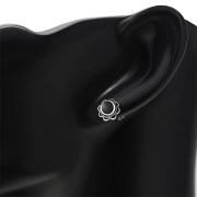 Black Onyx Oval Earrings - e362